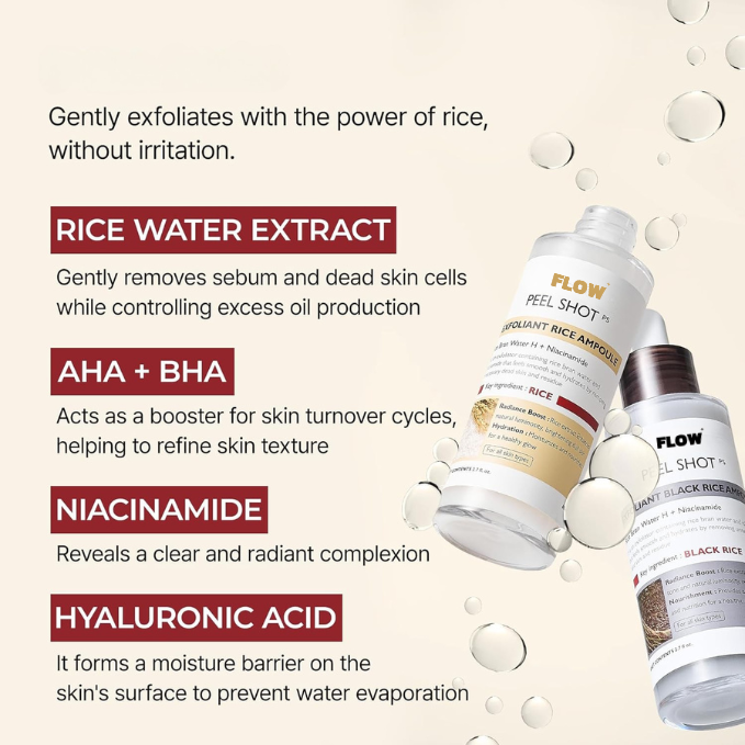 Peel Shot Glow Rice Ampoule by Flow+